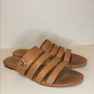 Tory Burch Brown Leather Strappy Sandals